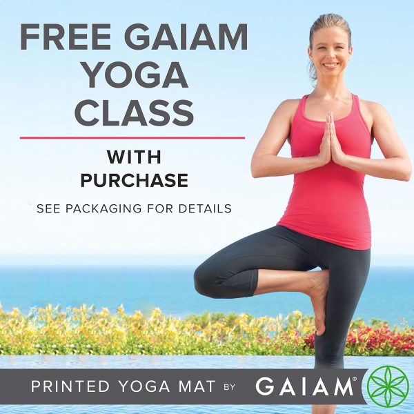Gaiam Solid Color Yoga Mat, Non Slip Exercise & Fitness Mat ...