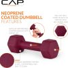 CAP Barbell Neoprene Dumbbell Hand Weights - Pair | Multiple...