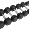 Premium Rubber Coated Hex Dumbbell Weight Set, Multiple Pack...