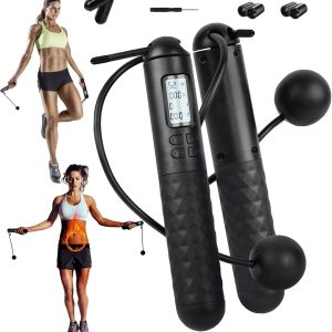 Skipping Rope with Counter, Gravity Ball Jump Rope, Cordless...