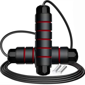 Adjustable Weighted Jump Rope, 9ft Long Tangle-Free Rapid Sp...