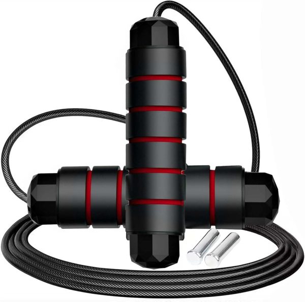 Adjustable Weighted Jump Rope, 9ft Long Tangle-Free Rapid Sp...