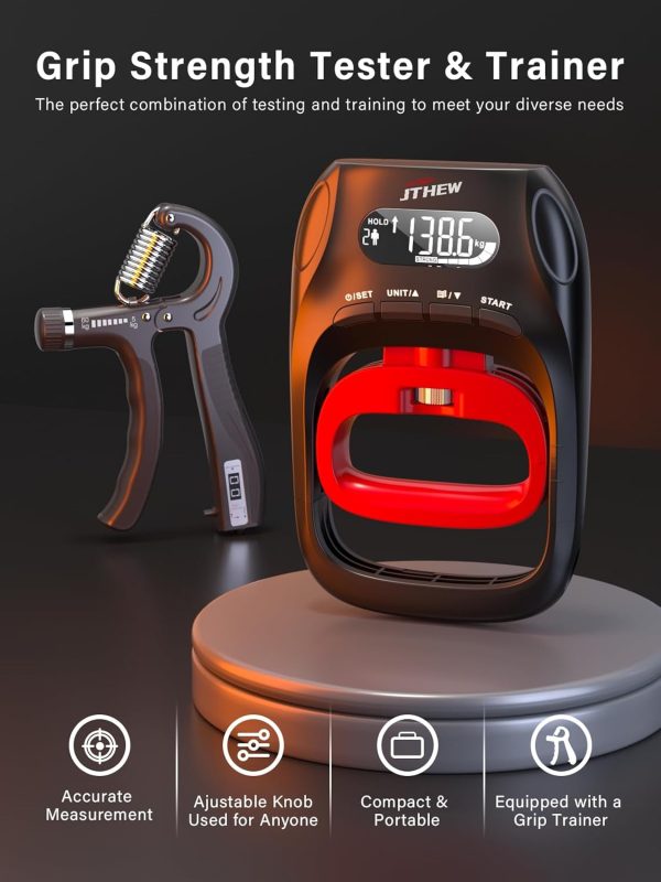 Grip Strength Tester Trainer - Electronic Hand Dynamometer o...