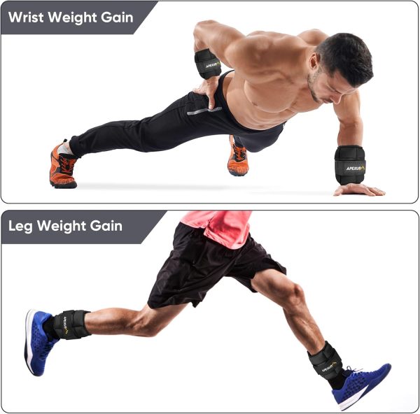 APEXUP 10lbs/Pair Adjustable Ankle Weights for Women and Men...