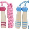 Jump Rope Kids, 7ft Adjustable Cotton Skipping Rope with Woo...