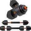 Adjustable Weights Dumbbells Set, 22/33/44/55/66/88lbs Free ...