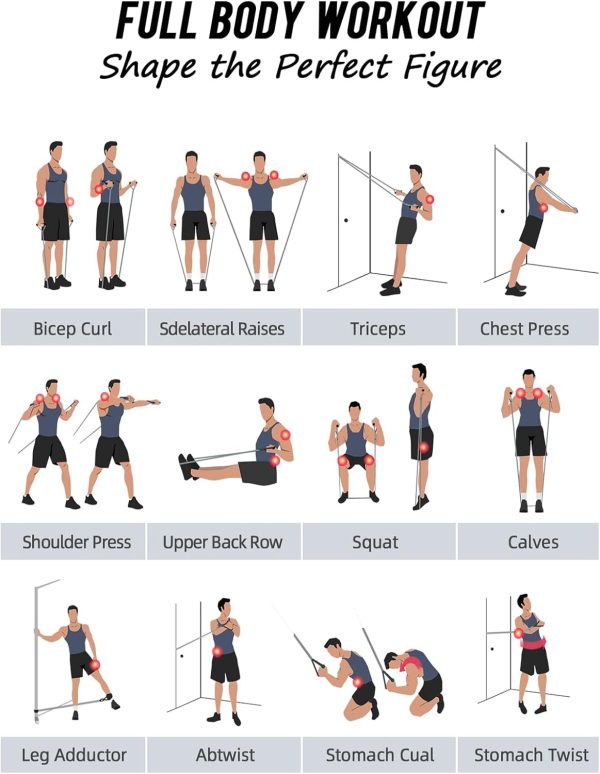 Heavy Resistance Bands for Working Out, NITEEN Resistance Ba...