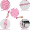Jump Rope Kids, 7ft Adjustable Cotton Skipping Rope with Woo...