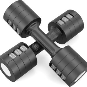 Adjustable Weight Dumbbells Set- A Pair 4lb 6lb 8lb 10lb (2l...
