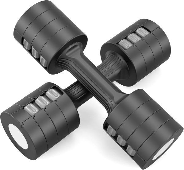 Adjustable Weight Dumbbells Set- A Pair 4lb 6lb 8lb 10lb (2l...