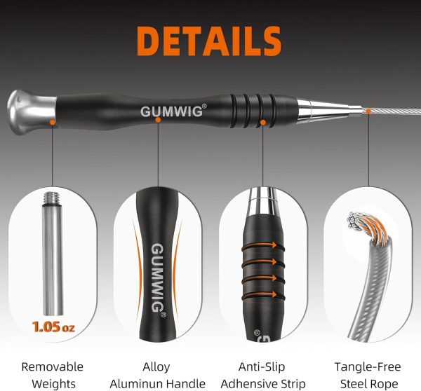Speed Jump Rope, Removable Weighted Double Under Jumping Rop...