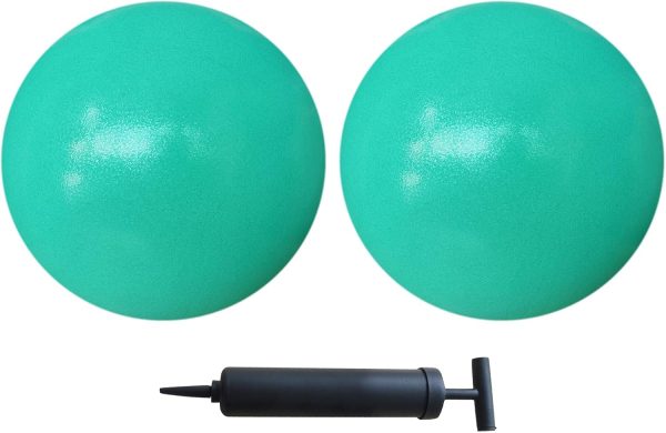 AppleRound 9-inch Pilates Ball with Pump - Small Exercise Ba...