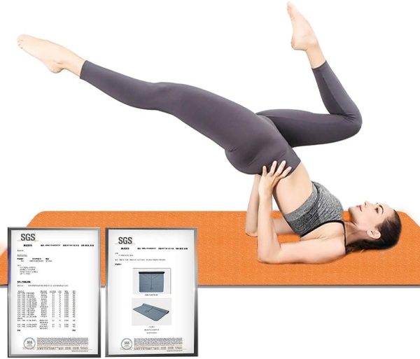 Hatha Yoga Extra Thick TPE Yoga Mat - 72"x 32" Thickness 1/2...