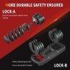VEICK 25 lbs Pair Adjustable Dumbbell, Fast Adjust Weight Du...