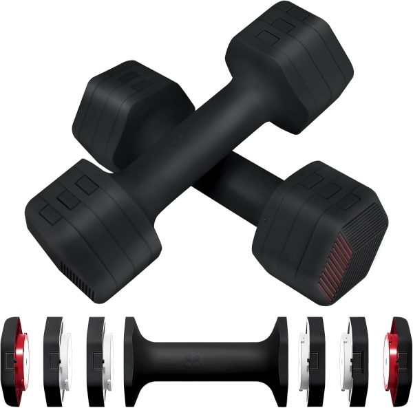 Adjustable Dumbbells Set- 2 lb 3lb 4lb 5lb Free Weights Set ...