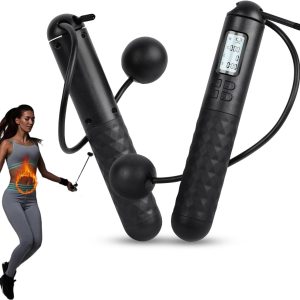 Skipping Rope with Counter, Cordless Jump Rope, Adjustable D...