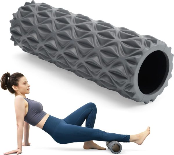 Foam Roller, 15inch Deep Tissue Massager for Muscle Massage,...