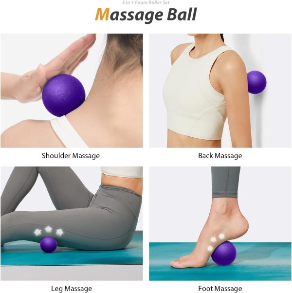 SUBCULTUREPICK5 in 1 Foam Roller Set for Deep Tissue Muscle ...