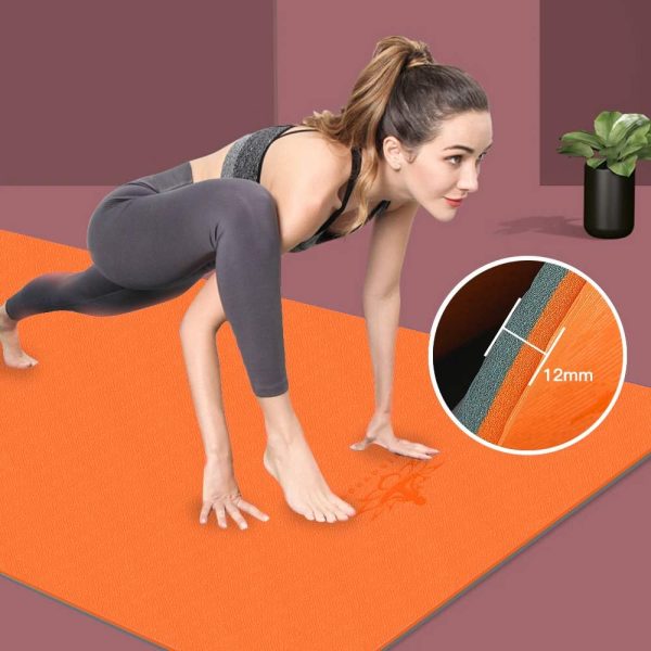Hatha Yoga Extra Thick TPE Yoga Mat - 72"x 32" Thickness 1/2...