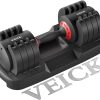VEICK 25 lbs Pair Adjustable Dumbbell, Fast Adjust Weight Du...