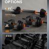 Adjustable Weights Dumbbells Set, 22/33/44/55/66/88lbs Free ...