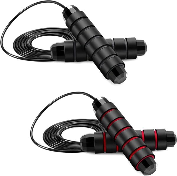High-Speed Jump Rope with Ball Bearings, Adjustable Weighted...