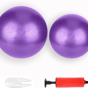 2 Pcs Pilates Exercise Ball Mini 6 Inch Yoga Ball with Pump,...