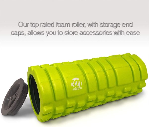 321 STRONG 5 in 1 Foam Roller Set Includes Hollow Core Massa...
