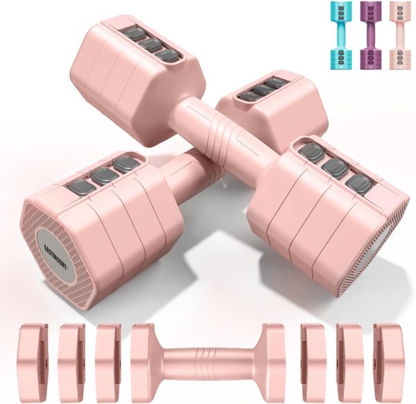 EAST MOUNT Weights Dumbbells Set of 2,Adjustable Dumbells fo...