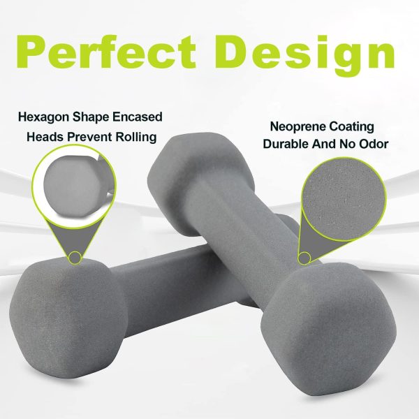 Saorzon Dumbbells Set of 2 Exercise Fitness Dumbbell for Hom...