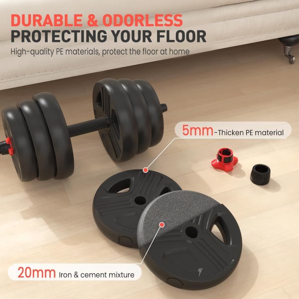 Adjustable Dumbbells Sets, 20/30/40/55/60/70/80/90lbs Free W...