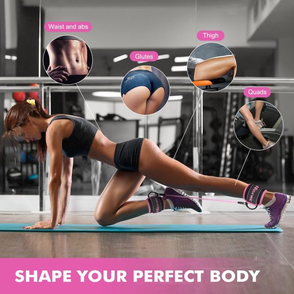 Ankle Resistance Bands with Cuffs, Ankle Bands for Working O...