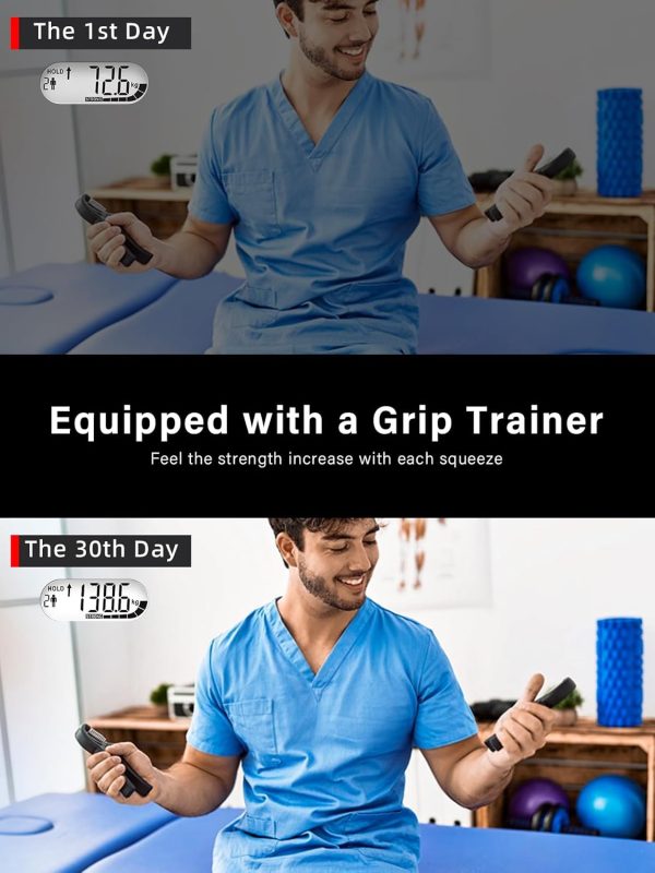 Grip Strength Tester Trainer - Electronic Hand Dynamometer o...
