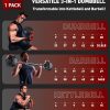 Adjustable Dumbbell, 52.5/54LBS with 12 Free Weights, 1-Sec ...