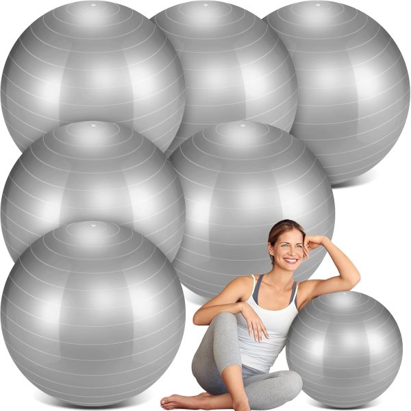 Hungdao 6 Pcs Exercise Ball Bulk Inflatable Pregnancy Ball 2...