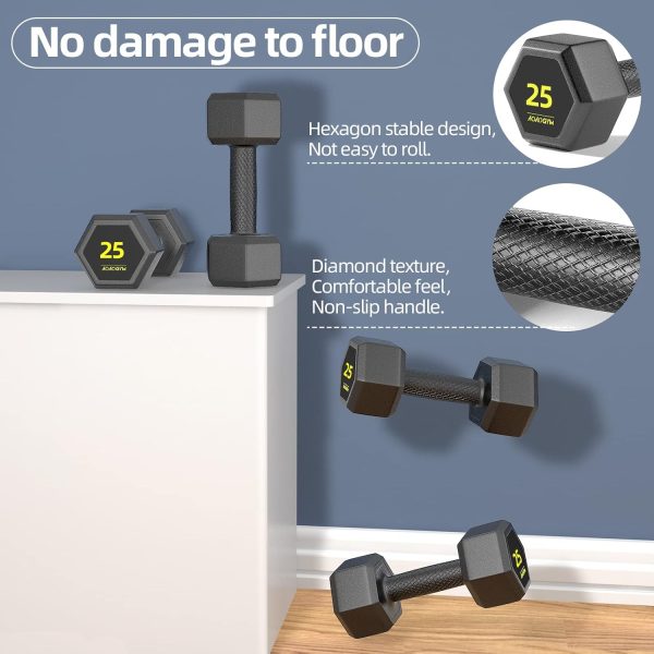 Hex Dumbbells PVC Encase Coating Free Weight Dumbbell Set fo...