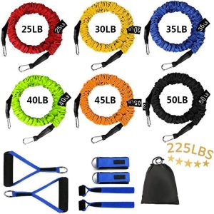 Resistance Band with Handle, Exercise Bands with Handles, Id...