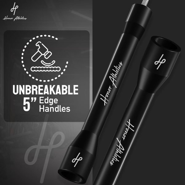 Honor Athletics 2.0 Beaded Jump Rope - Adjustable with Unbre...
