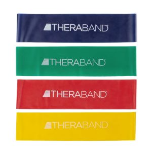 THERABAND Resistance Band Loop Set, Pack of 4, 12 Inch Band ...