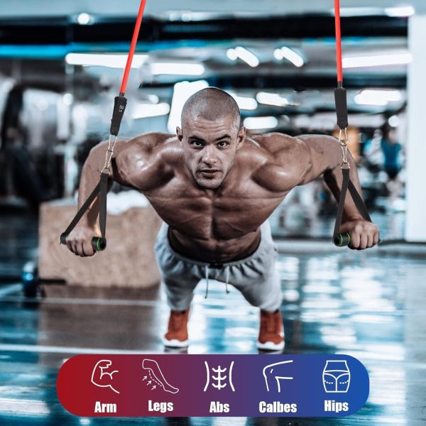 Exercise Resistance Bands with Handles for Working Out, 150/...