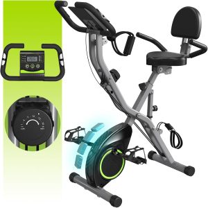 Indoor Exercise Bike for Seniors, 5 IN 1 Foldable Stationary...