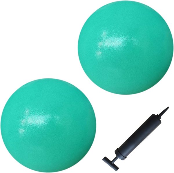 AppleRound 9-inch Pilates Ball with Pump - Small Exercise Ba...