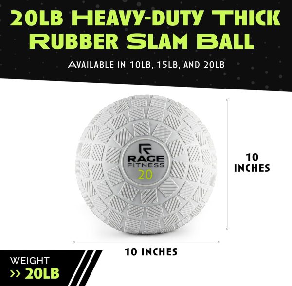Slam Balls for Exercise, Tread Texture for Firm Grip, Full B...
