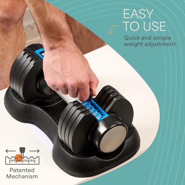 Lifepro Adjustable Dumbbells Set/Single - 15lb 43lb 55lb 90l...