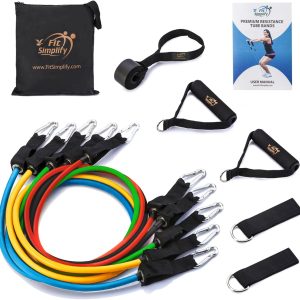Fit Simplify Resistance Tube Bands 12 Piece Set with Instruc...