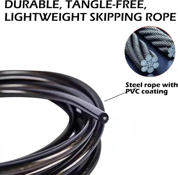 Jump Rope, 2Pcs Rapid Speed Jumping Rope with Ball Bearings,...