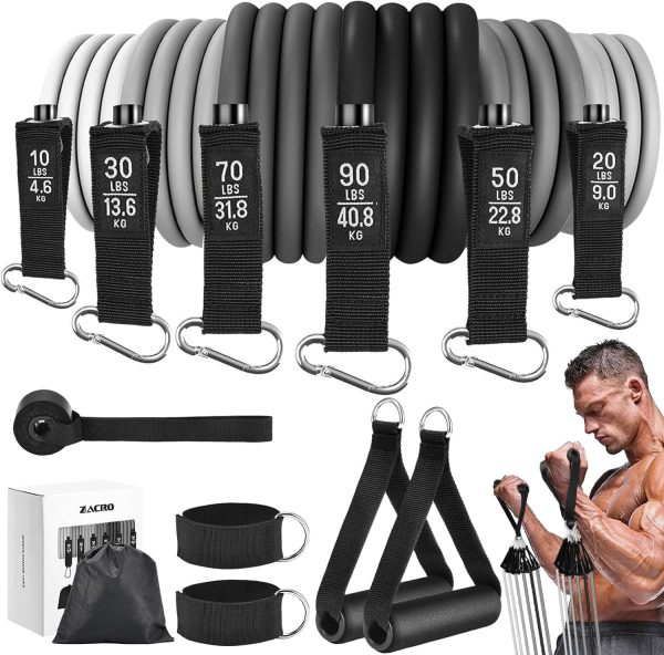 Zacro Resistance Bands for Working Out, 270 LBS Heavy Exerci...