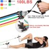 Resistance Bands Set (12pcs), Workout Bands with Handles, Do...