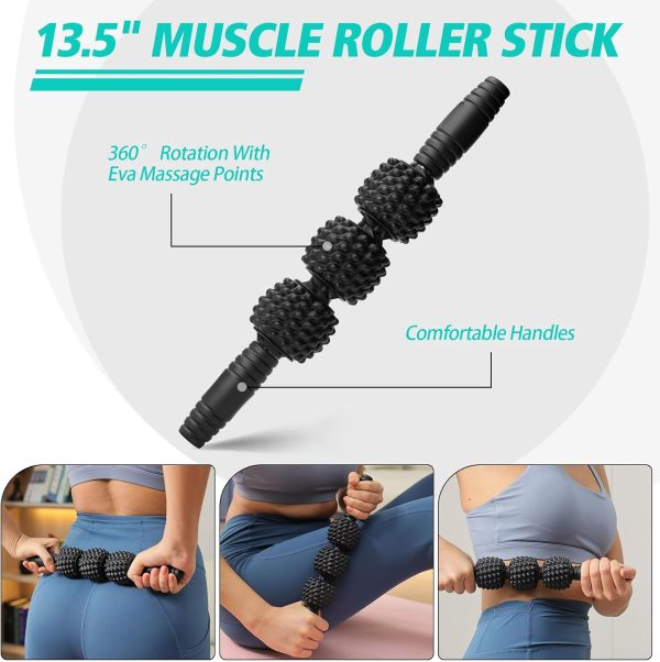 5 in 1 Foam Roller Set Muscle Massage Foam Ripple Roller for...