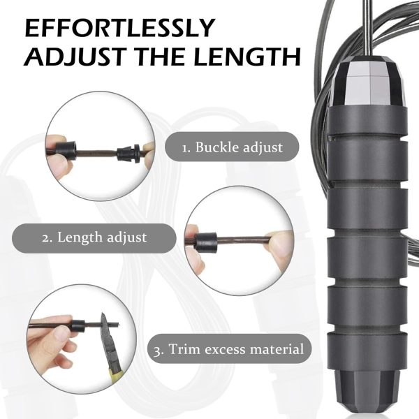Jump Rope, 2Pcs Rapid Speed Jumping Rope with Ball Bearings,...